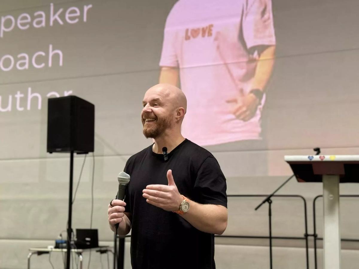 Luke Staton speaking at ISR International School on the Rhine, Germany.