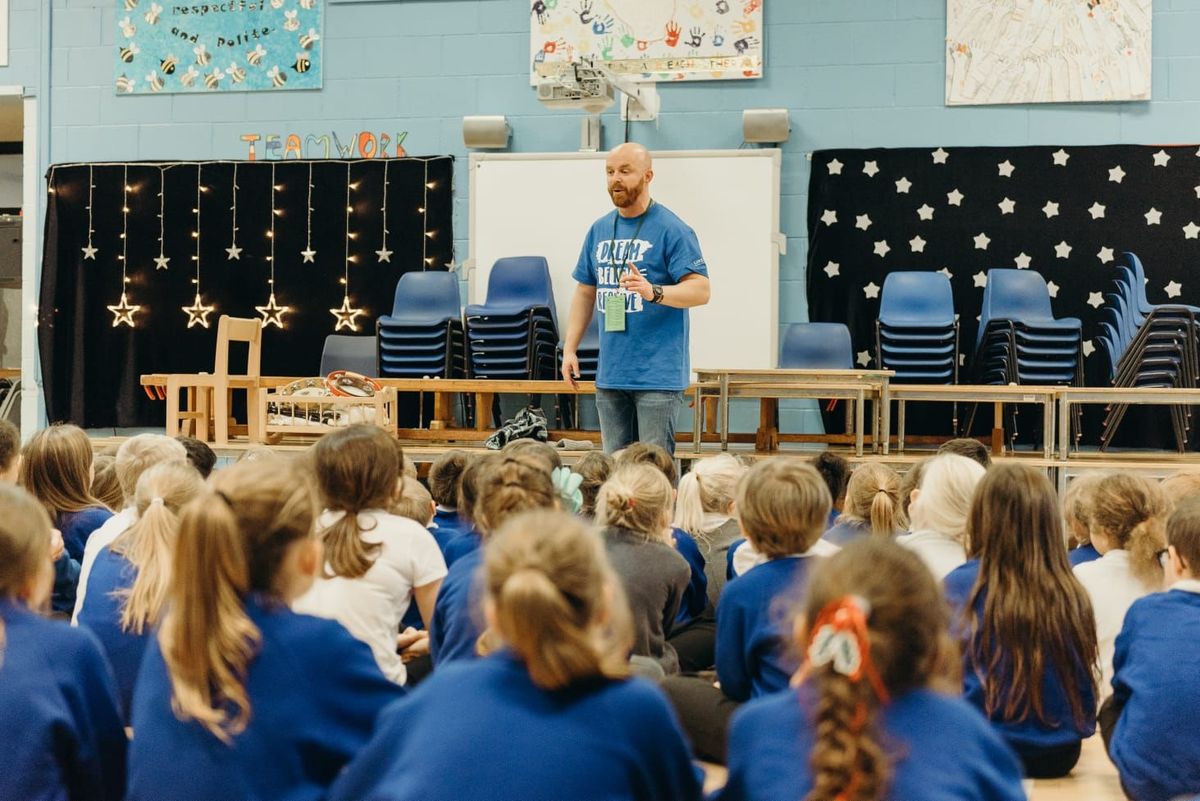 A primary school assembly.